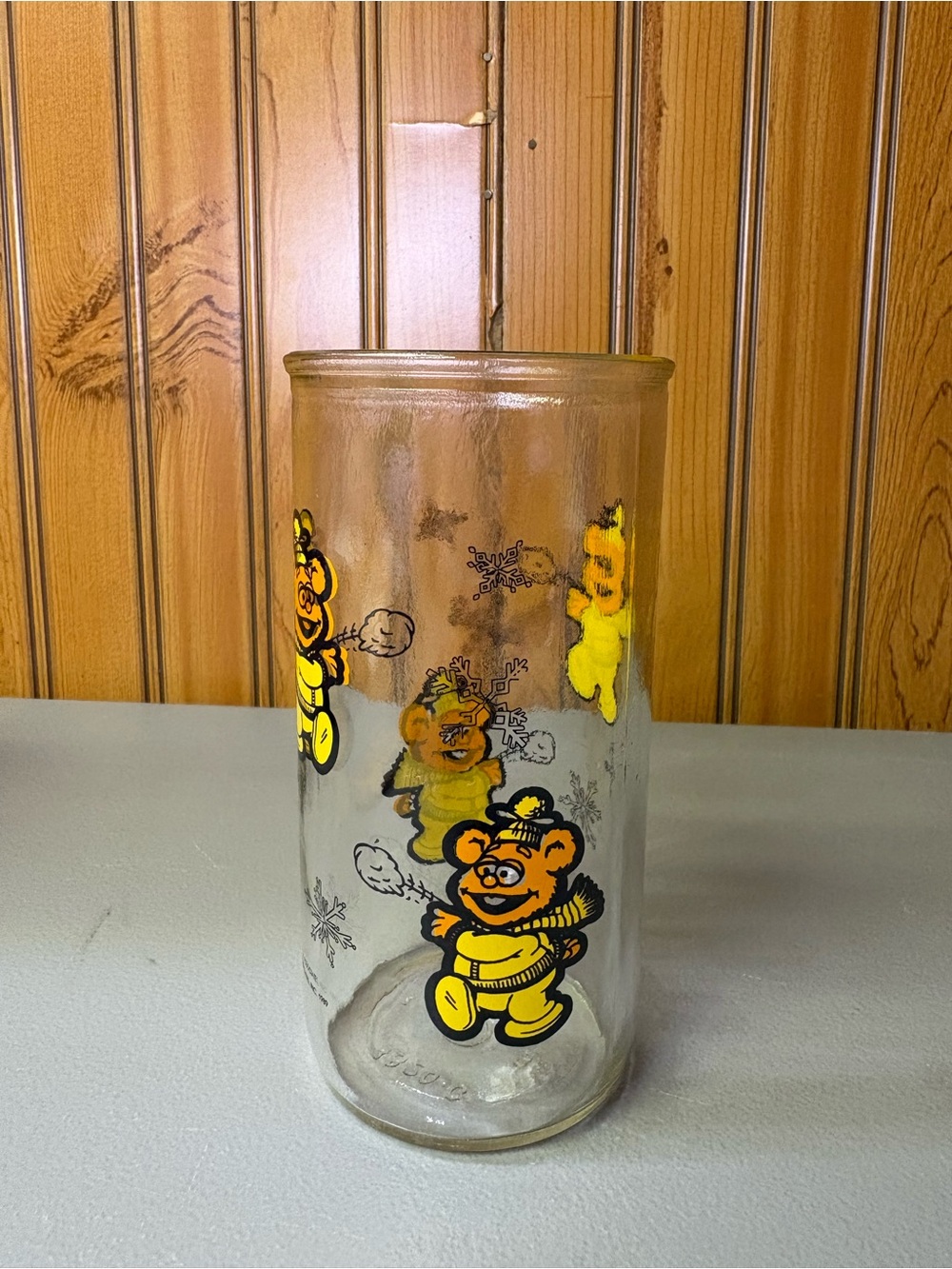 Vintage 1989 Muppet Baby Fozzie Glass Vase - Home Art